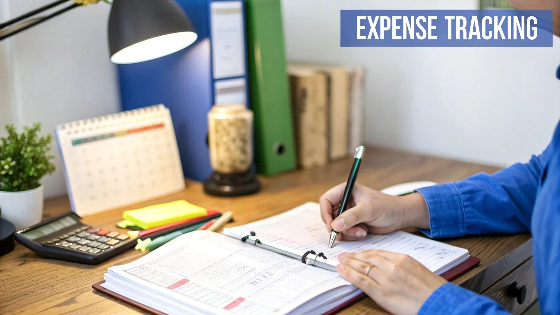 A person sitting at a desk, looking at financial charts and graphs on a laptop, with a calculator and notepad nearby.