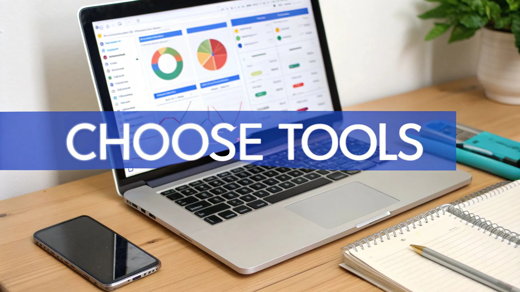 Business team using cash flow software on a dashboard