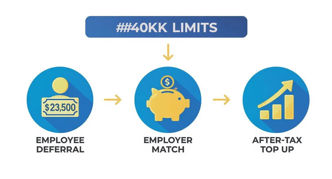 Infographic about after tax contribution to 401k