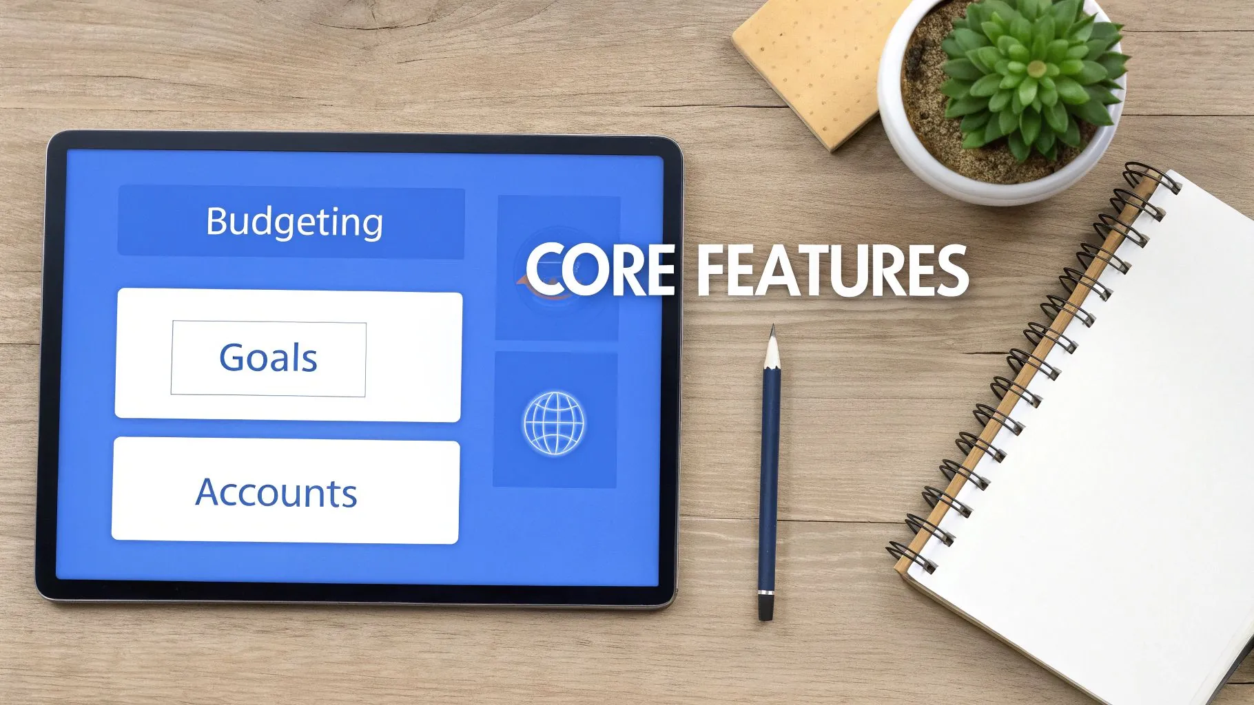 A person using a tablet to review financial data dashboards and charts, illustrating the core features of modern financial tools.