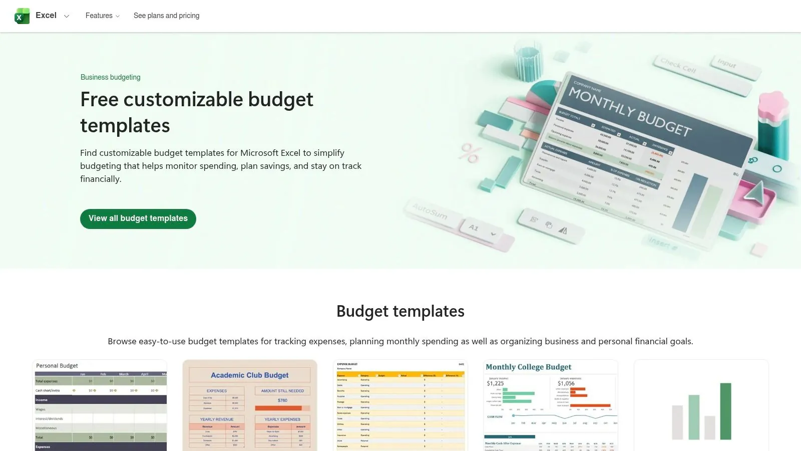 Microsoft Excel Free Budget Templates