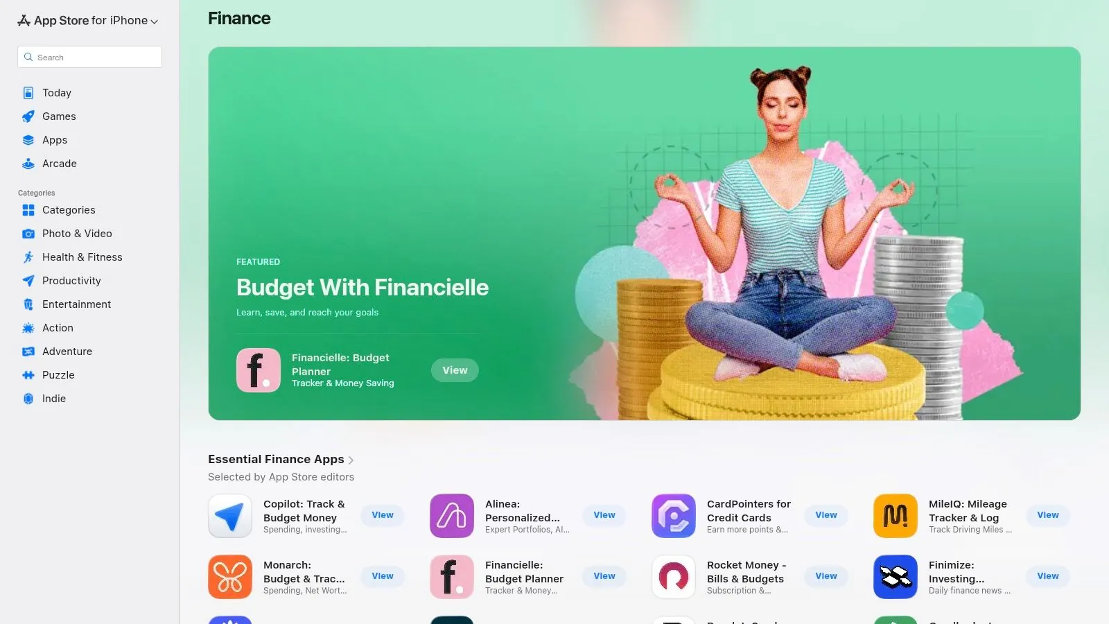 Apple App Store – Finance Collection